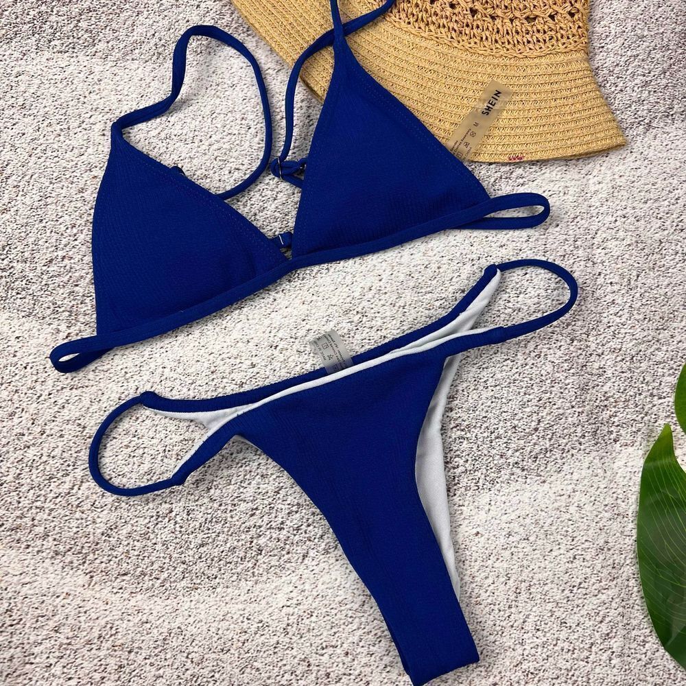 Shein ribbed triangle bikini - Picture 8 of 9